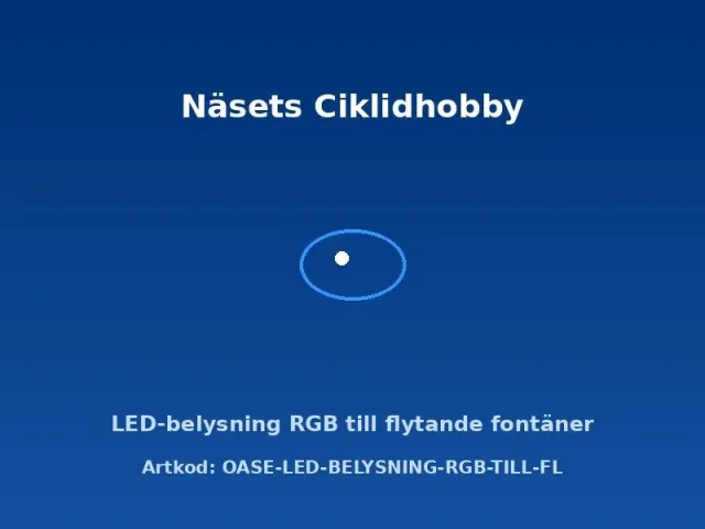 Oase LED-belysning RGB fontänbelysning flytande fontäner