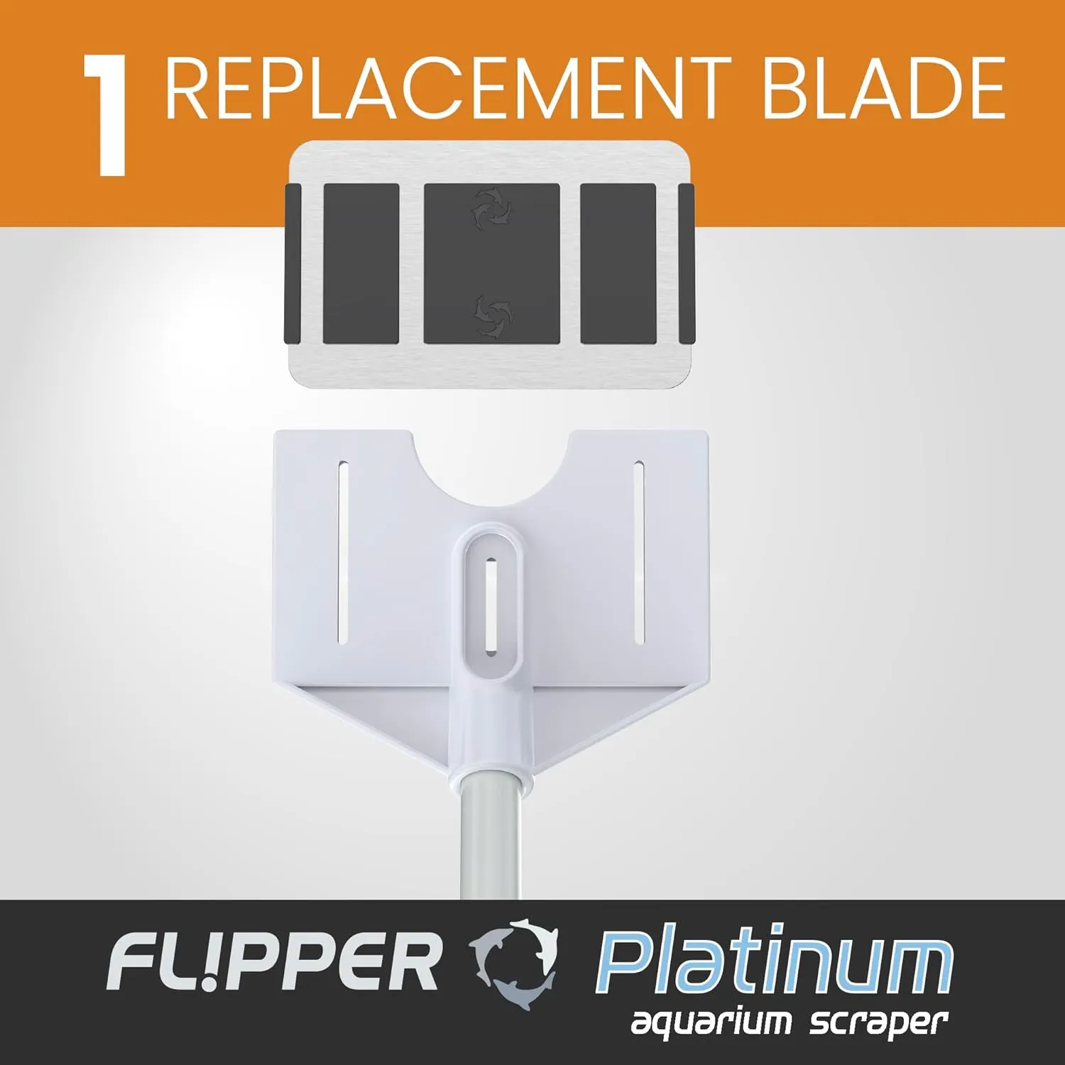 DeepSee Flipper Platinum rakblad rostfritt glas