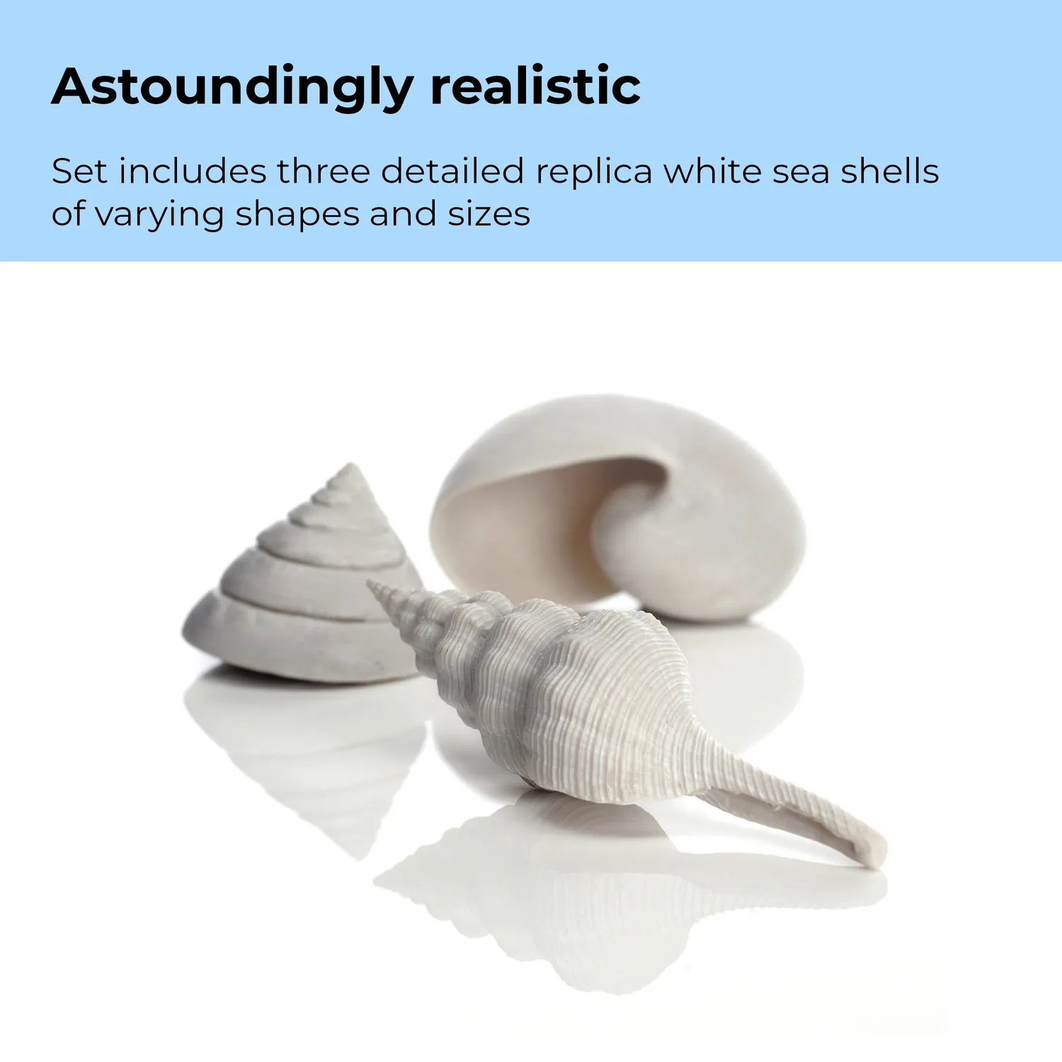 biOrb Seashell Set akvariedekoration natur 3-pack
