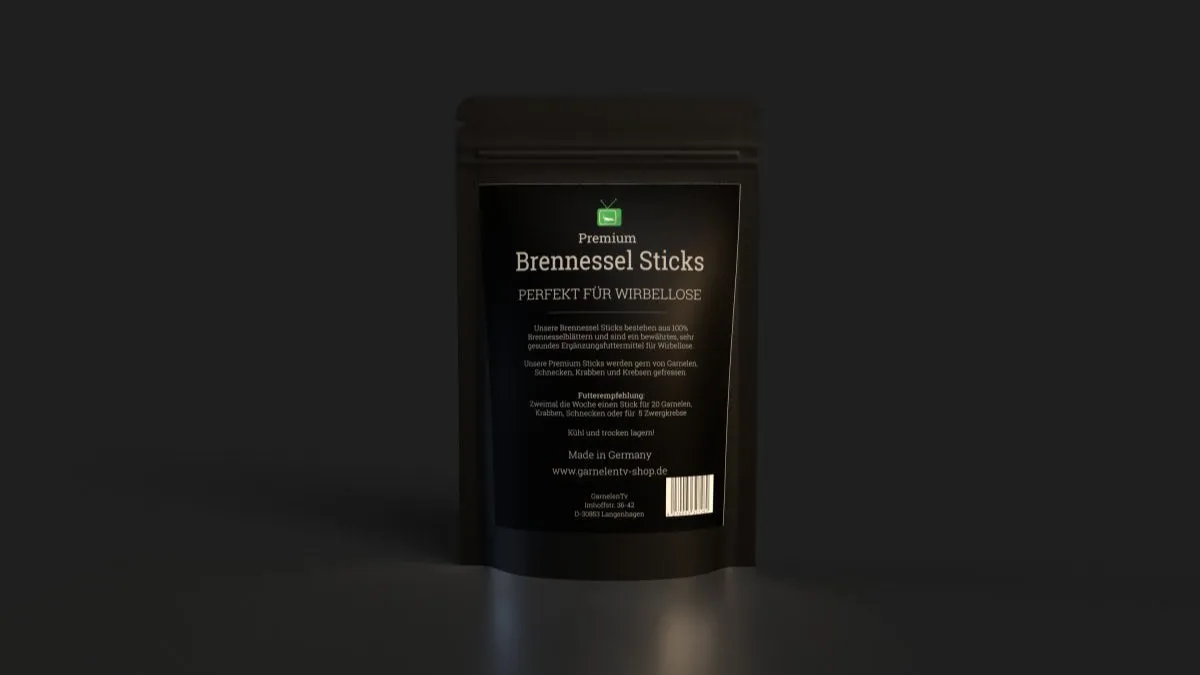 Garnelen TV Premium Brännässel Sticks räkfoder 50 g