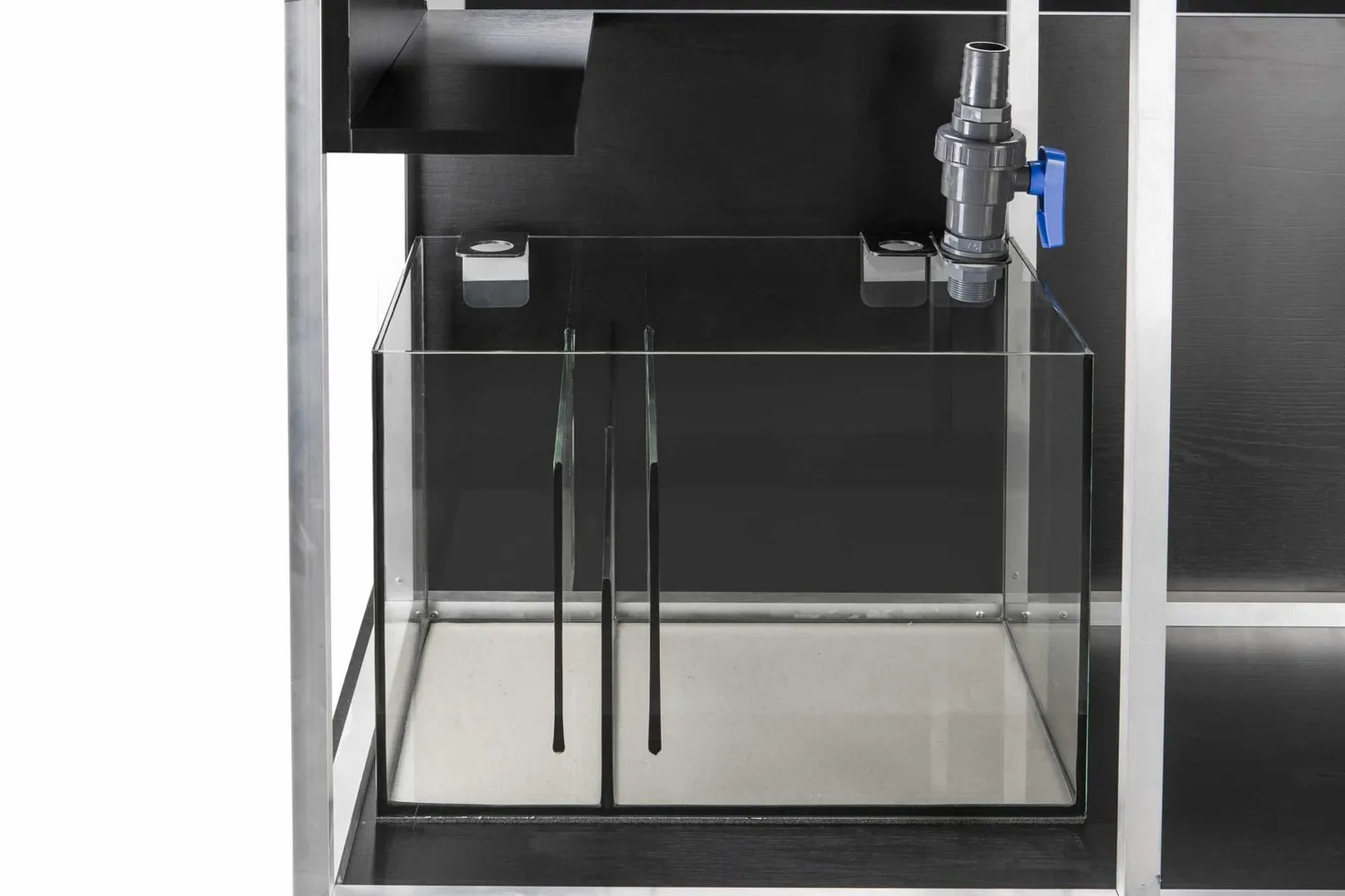 Glossy Marine 313L akvarium set svart 250+63L möbel