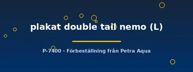 Betta Plakat Double Tail Nemo kampfisk hona L