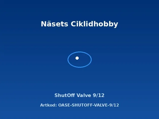 Oase ShutOff Valve avstängningsventil 9/12 slangventil