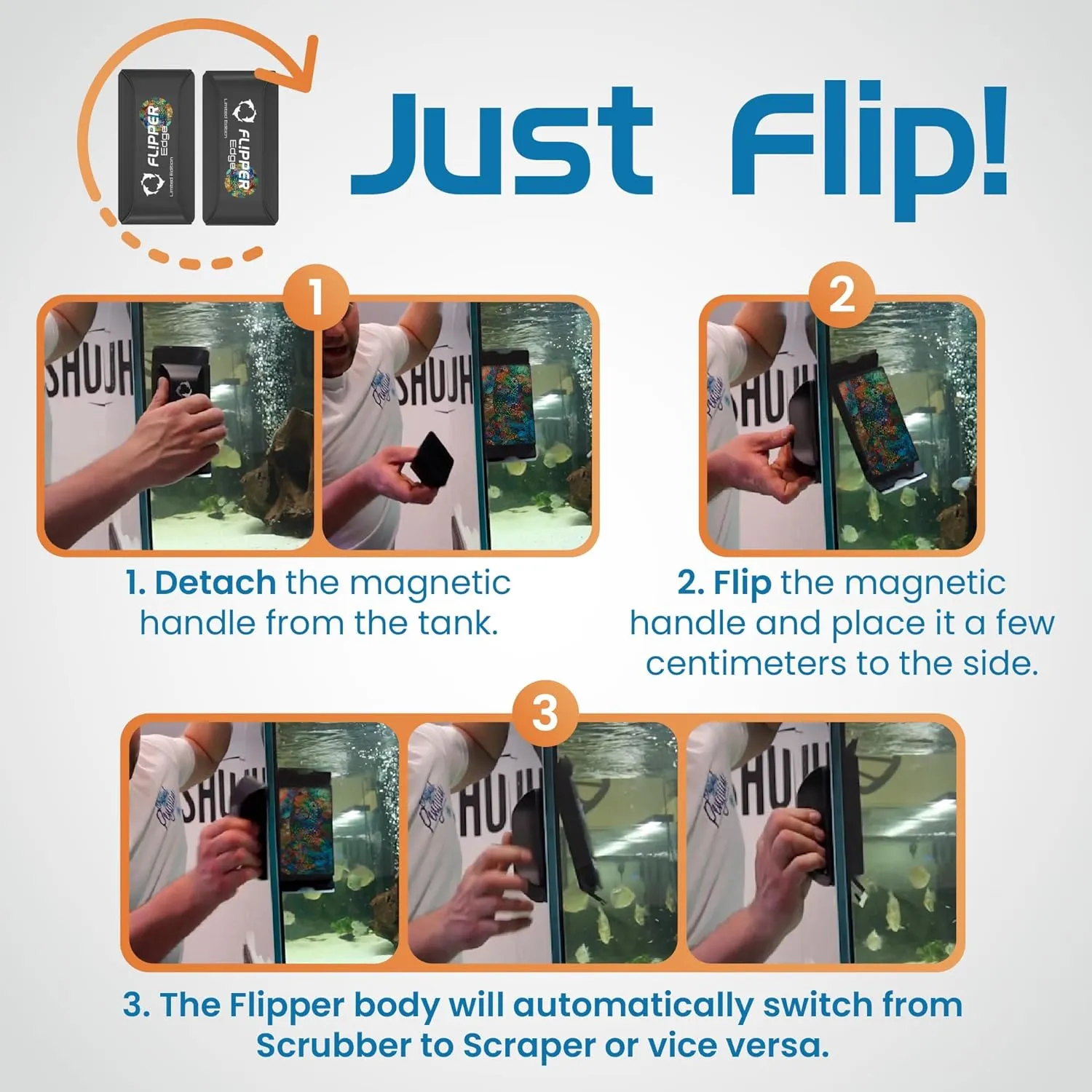 Flipper Edge Puffer MAX magnetskrapa 25 mm floating