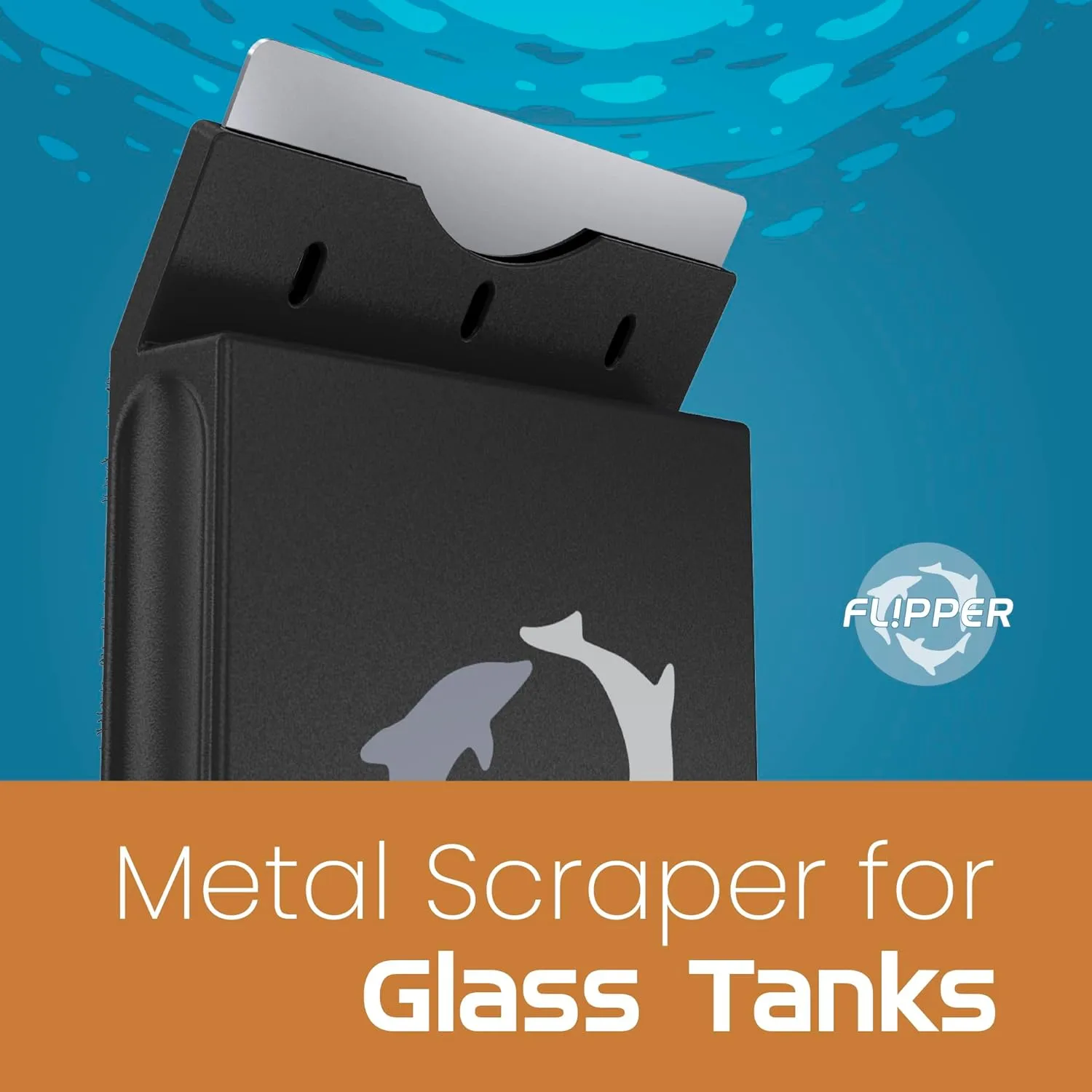 DeepSee Flipper Edge MAX reservblad rostfritt 4-pack glas