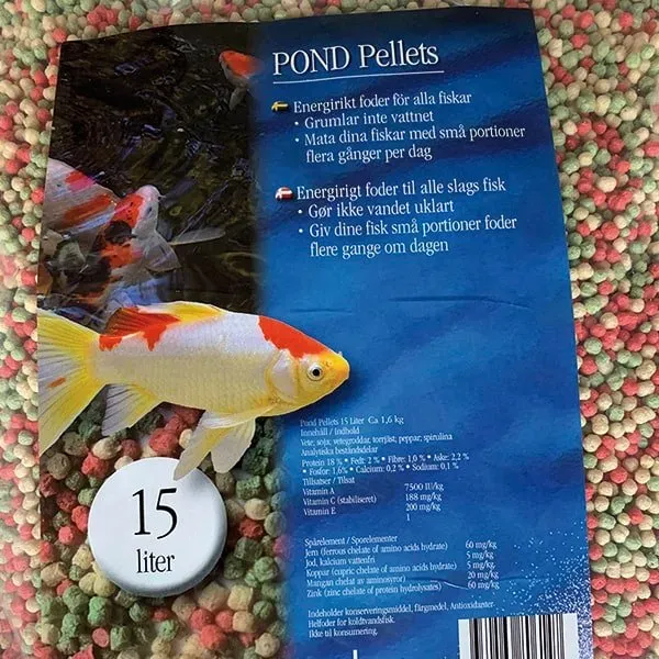 Näsets Ciklidhobby Pond Pellets dammfoder 15 liter flytande