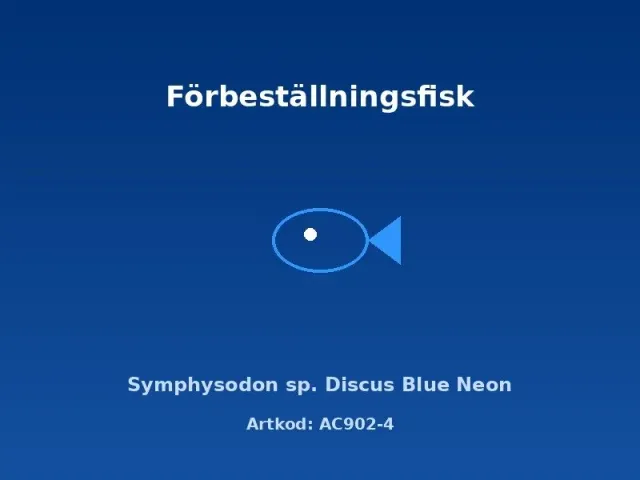 Näsets Discus Blue Neon diskusfisk 8 cm blå