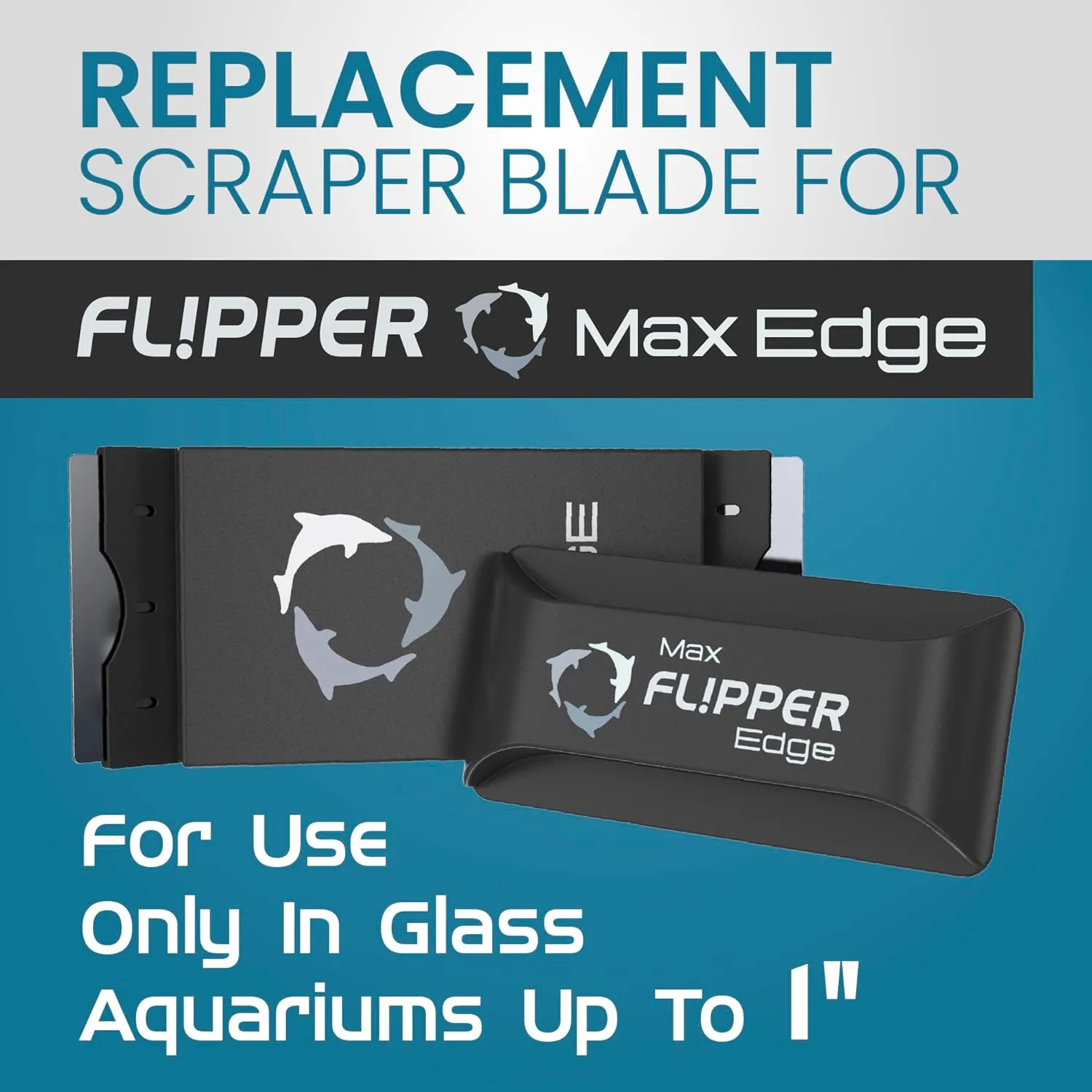 DeepSee Flipper Edge MAX reservblad rostfritt 4-pack glas
