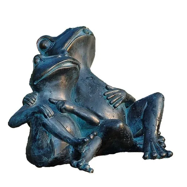 Grodpar dammfigur sittande 22cm fontän