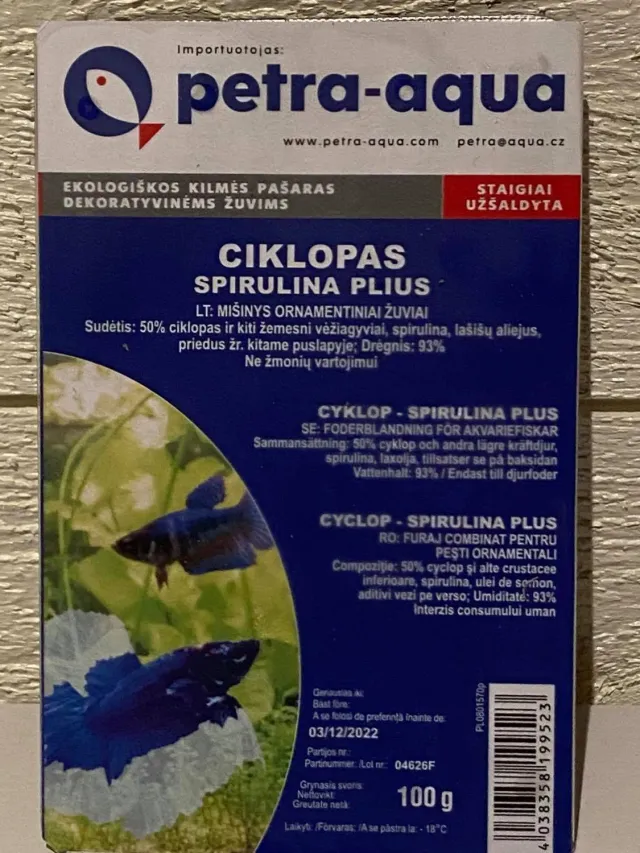 Näsets Ciklidhobby Cyklop-Spirulina Plus fiskfoder