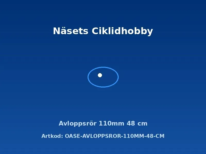 Oase Avloppsrör 110mm 48 cm original reservdel plast