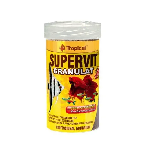 Akvarievalvet Supervit Granulat fiskfoder 100 ml komplett