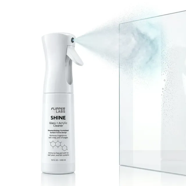 Flipper SHINE akvarierengöring spray utsida 295 ml saltkryp