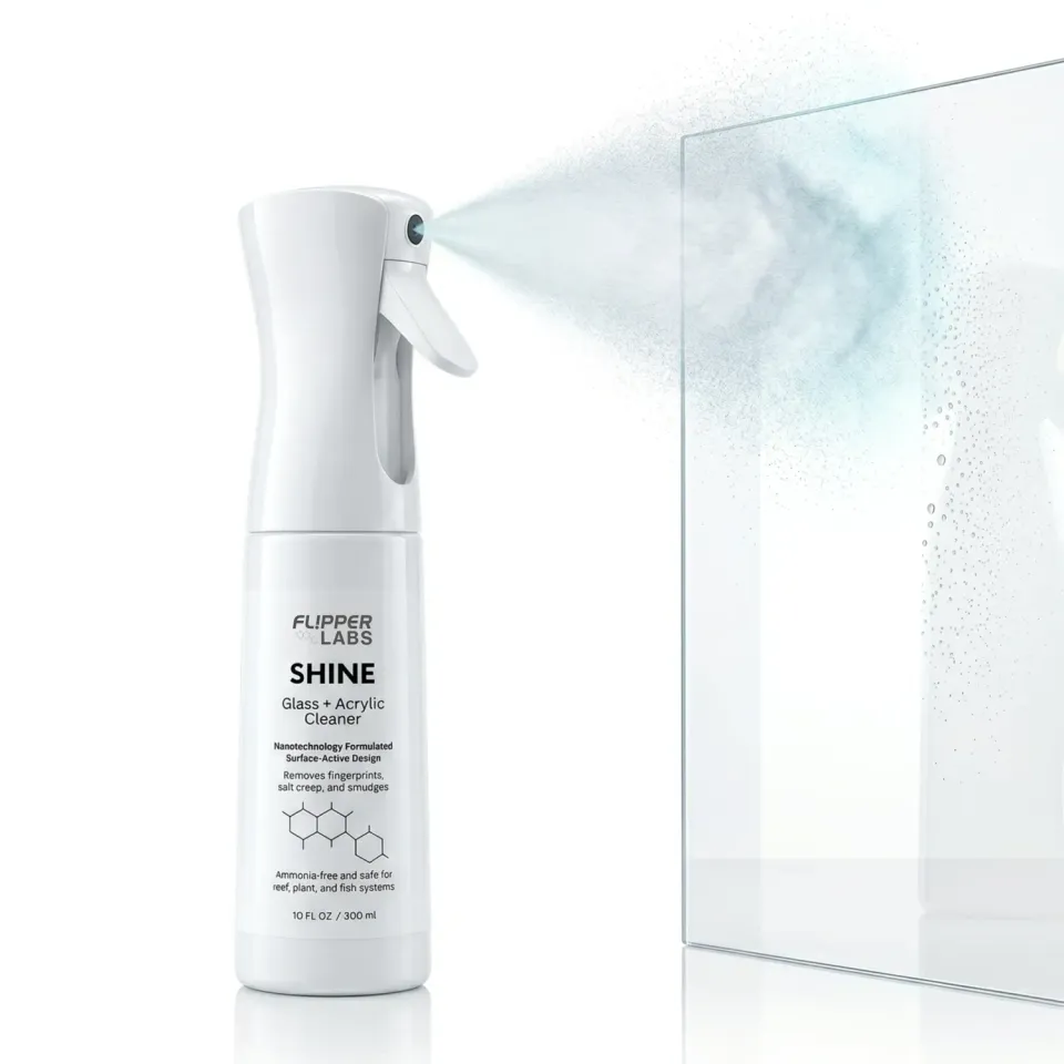 Flipper SHINE akvarierengöring spray utsida 295 ml saltkryp