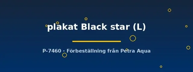 Näsets Ciklidhobby Betta plakat Black star kampfisk hona L