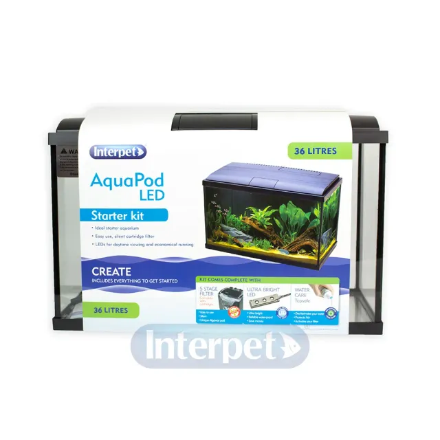 Interpet AquaPod LED startkit akvarium 36L komplett
