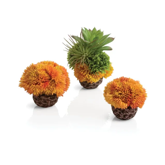 biOrb Coral Ball akvariedekoration orange 3-pack 8 cm