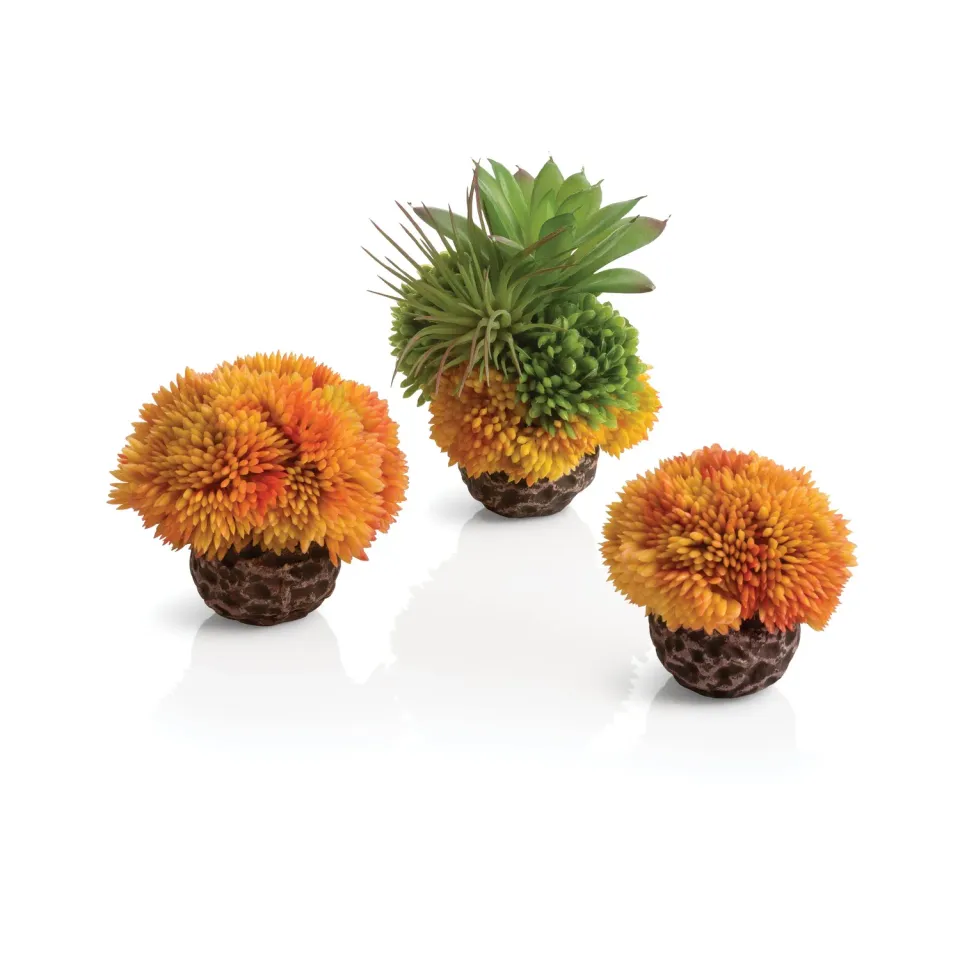 biOrb Coral Ball akvariedekoration orange 3-pack 8 cm