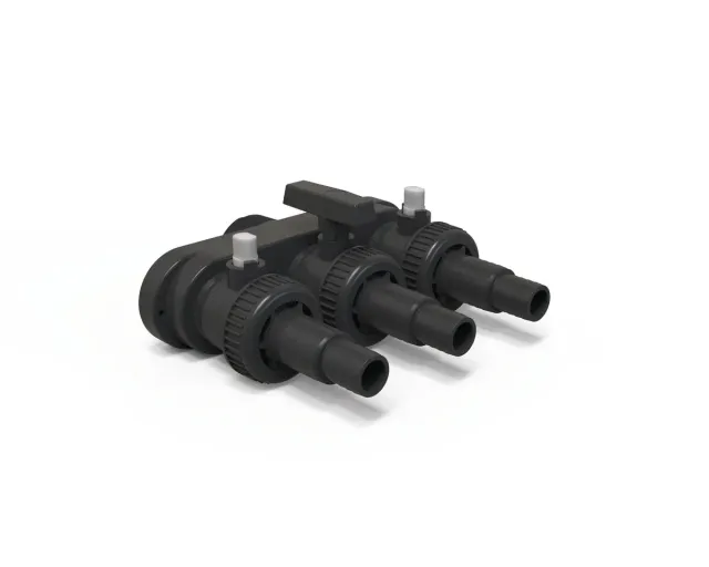 Oase Water Diverter vattenfördelare 1 1/4" 3-vägs grå