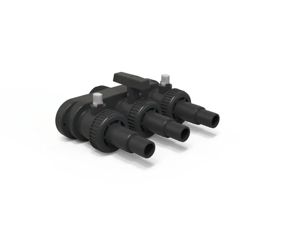 Oase Water Diverter vattenfördelare 1 1/4" 3-vägs grå