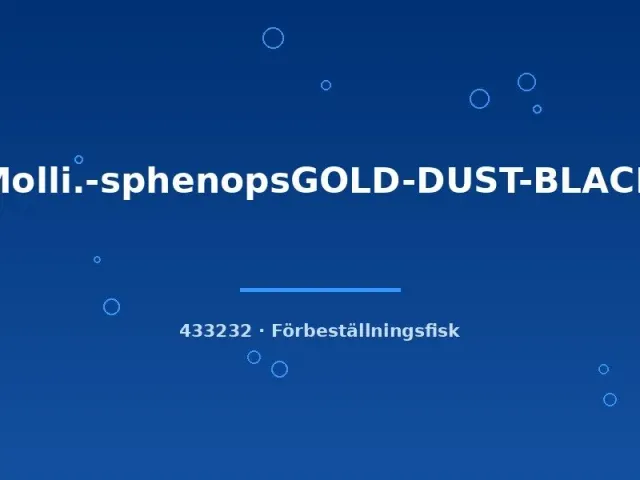 Näsets Ciklidhobby gold-dust-black molly md levandefödare