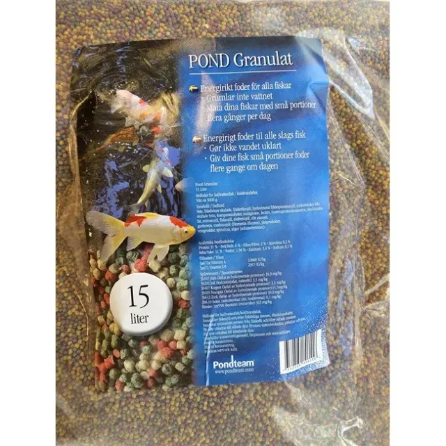 Näsets Ciklidhobby Pondgranulat 15 liter dammfoder ca 5 kg