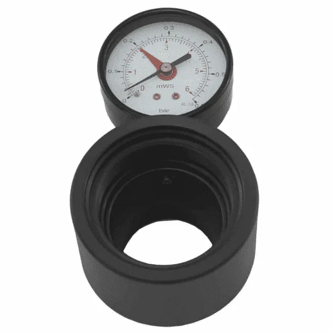 Näsets Manometer 2 koppling tryckmätare 0,1–0,6 bar