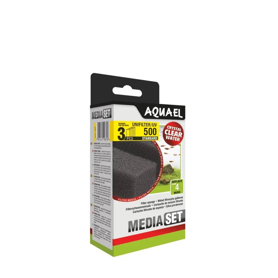Aquael UNI 500 filterpatron 3-pack reservdel
