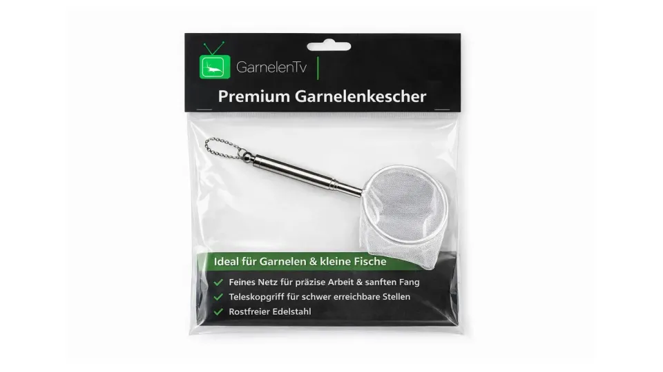Garnelen TV Premium håv 8 cm teleskop finmaskig
