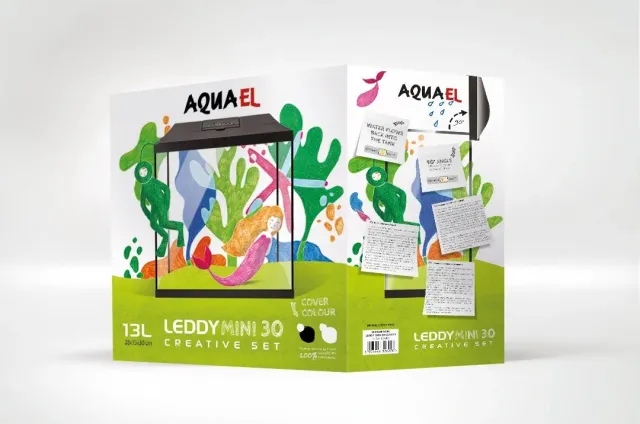 Aquael Leddy Mini akvarieset 35 cm svart