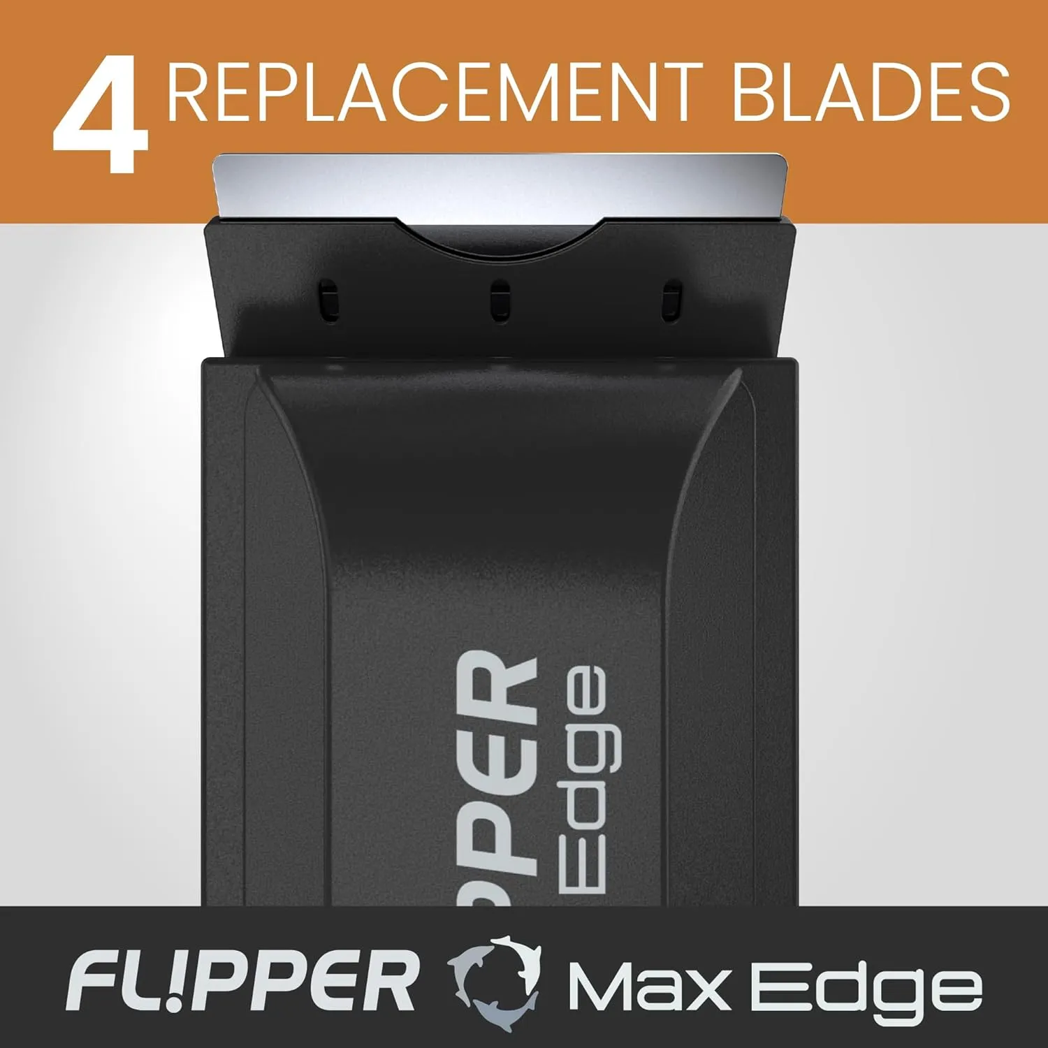 DeepSee Flipper Edge MAX reservblad rostfritt 4-pack glas